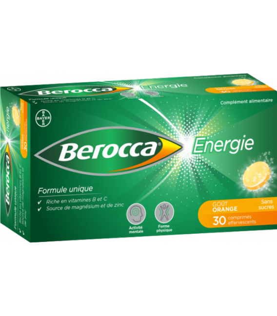 Berocca Energie Orange 30 Comprimés Effervescents