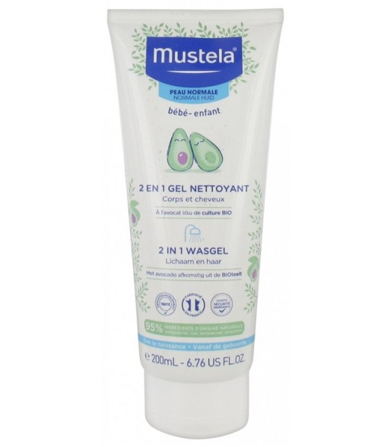 Mustela 2 en 1 cheveux et corps 200ml