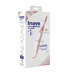 Inava Hybrid Brosse à Dents Electrique Timer Rose