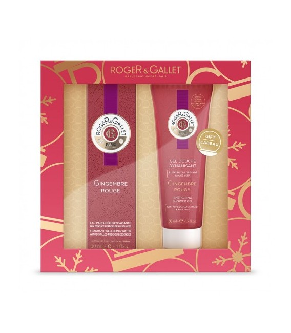 Roger Gallet Coffret Gingembre Rouge Eau de Toilette 30Ml et Gel Douche 50Ml Offert