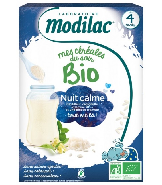 Modilac Premières Céréales Nuit Calme Bio 250 Grammes