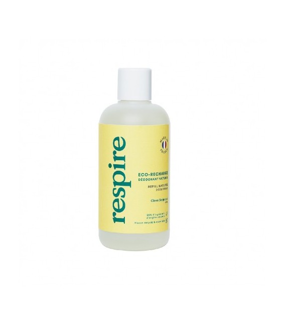 RESPIRE Eco Recharge Déodorant naturel Roll-on Bergamote 150ml