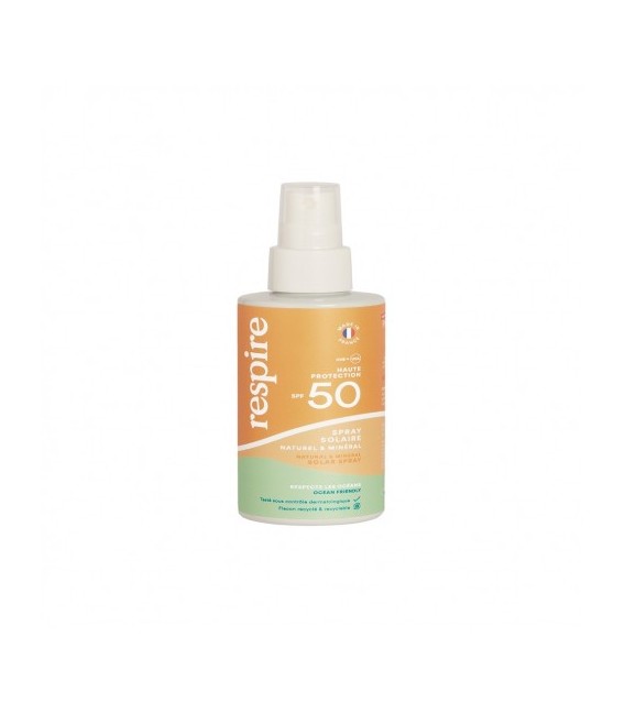 RESPIRE Spray Solaire Naturel et Minéral SPF50 120ml