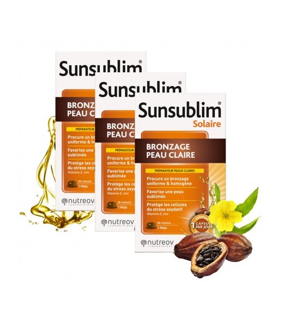 Nutreov Sunsublim Bronzage Peau Claire 3x28 Capsules