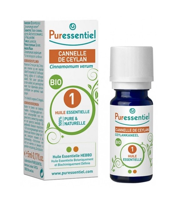 Puressentiel Huiles Essentielles Cannelle de Ceylan Bio 5Ml