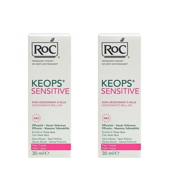 Roc Keops Déodorant Peaux Fragiles Bille 2x30Ml