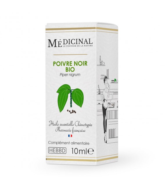 Medicinal Huile Essentielle Bio 10Ml Poivre Noir