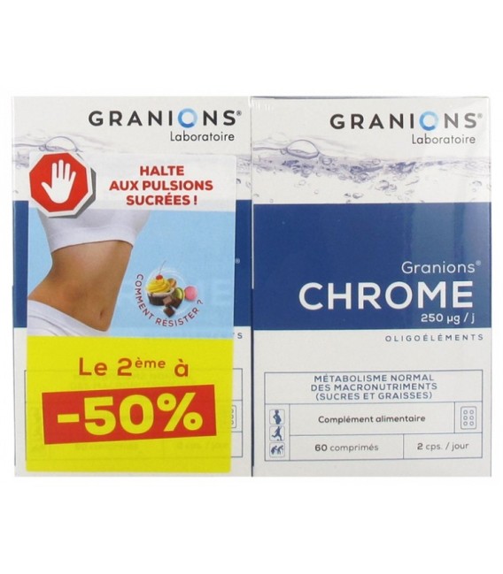 Granions de Chrome 250Mg 2x60 Comprimés