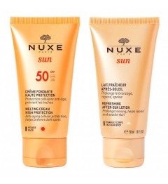 Nuxe Solaires SPF50 Crème Fondante Visage 50Ml et Après Soleil 50Ml Offert