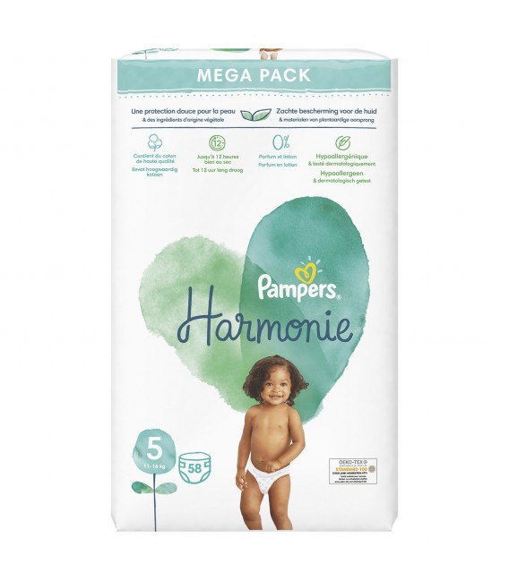 Pampers Harmonie Couche Taille 5 Paquet de 58