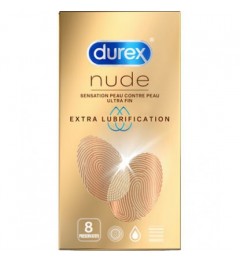 Durex Préservatif Nude Extra Lubrification Boite de 8