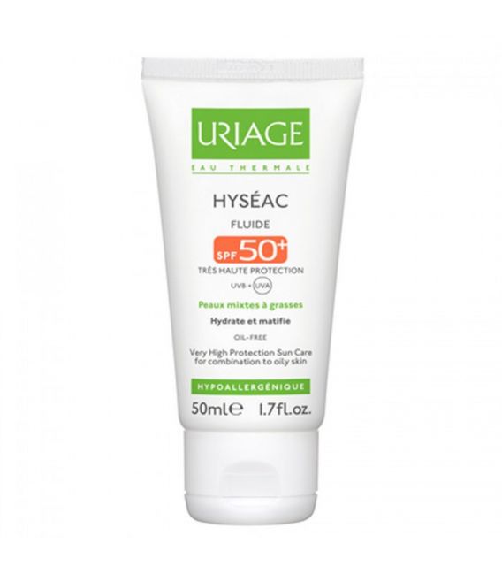 Uriage Hyseac SPF50 Fluide Peaux Mixtes à Grasses 50Ml, Uriage