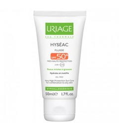 Uriage Hyseac SPF50 Fluide Peaux Mixtes à Grasses 50Ml