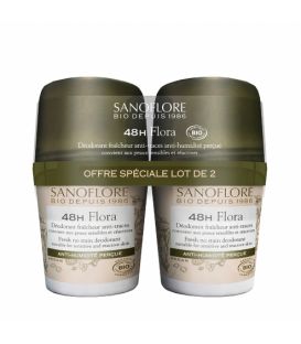 Sanoflore Déodorant Bille 48H Flora 2x50Ml