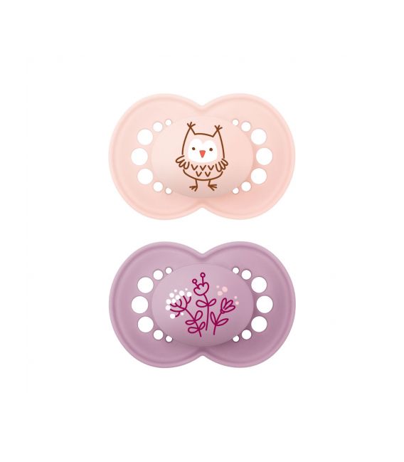 Mam Sucette Original Silicone Couleurs de la Nature Motif Plus de 18 Mois