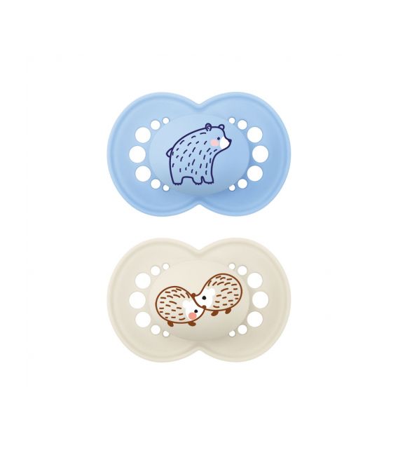 Mam Sucette Original Silicone Couleurs de la Nature Motif Plus de 18 Mois