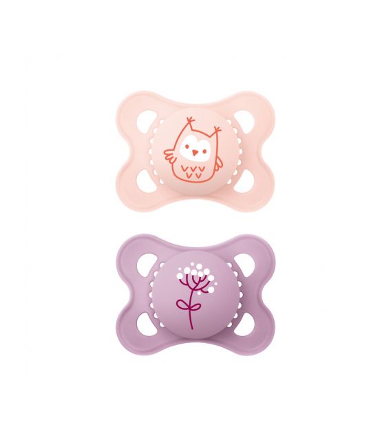 Mam Sucette Original Silicone Couleurs de la Nature Motif 2 à 6 Mois