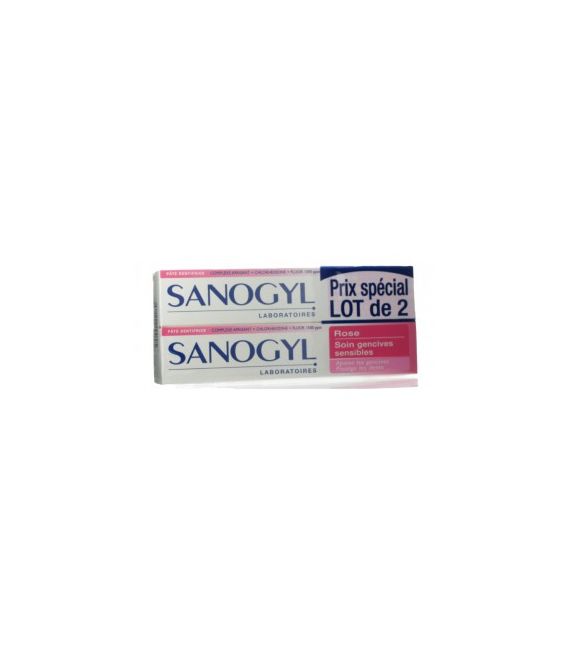 Sanogyl Rose Dentifrice Gencive Sensible 2x75Ml