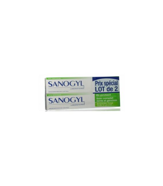 Sanogyl Bi protect Dentifrice Dents et Gencives Sensible 2x75Ml