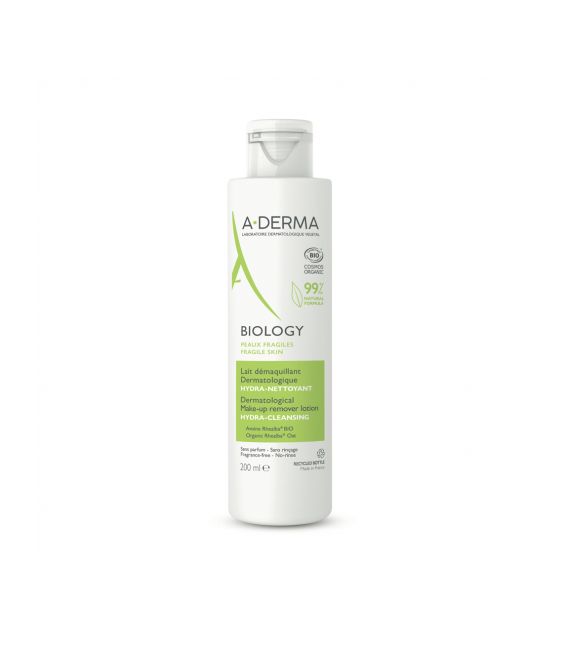 Aderma Biology Lait Démaquillant Bio 200Ml