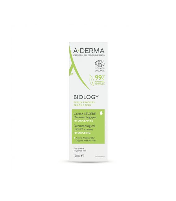 Aderma Biology Crème Légère Hydratante Bio 40Ml