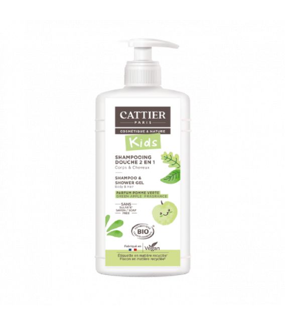 Cattier Gel Douche Shampooing Démêlant Parfum Sucré 500Ml