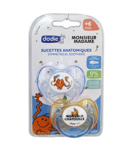 Dodie Sucettes Duo Mr Chatouille Plus de 6 Mois A103