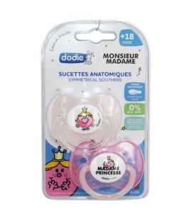 Dodie Sucettes Duo Mme Princesse Plus de 18 Mois A105