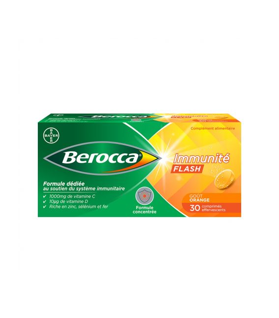 Berocca Immunité Flash 30 Comprimés Effervescents