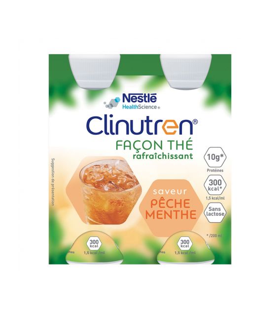 Clinutren Façon Thé Pêche Menthe 4x200Ml