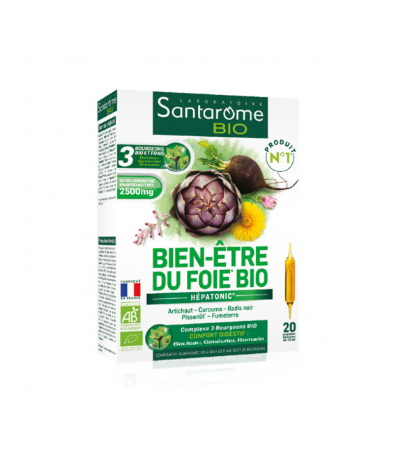 Santarome Bien Etre du Foie Bio 20 Ampoules