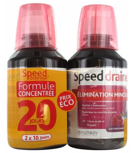 Nutreov Speed Draineur Fruits Rouges Lot de 2 Flacons de 280Ml