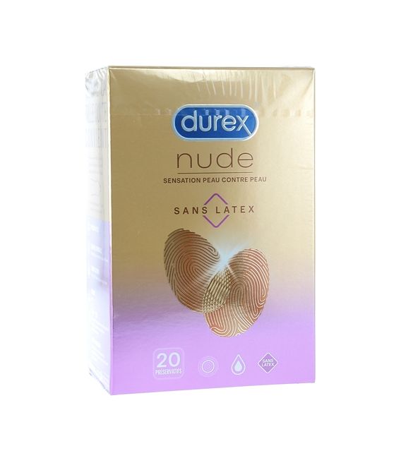 Durex Préservatif Nude sans Latex Boite de 20