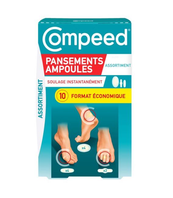 Compeed Pansements Ampoules Assortiment Boite de 10