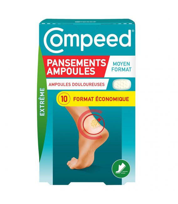 Compeed Pansements Ampoules Extrêmes Assortiment Boite de 10