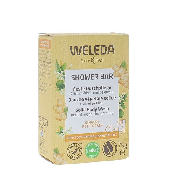 Weleda Shower Bar Douche Ginger et Petit Grain 75 Grammes