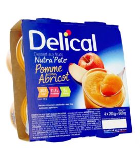 Délical Nutra Pote Pommes Abricot 4x125 Grammes