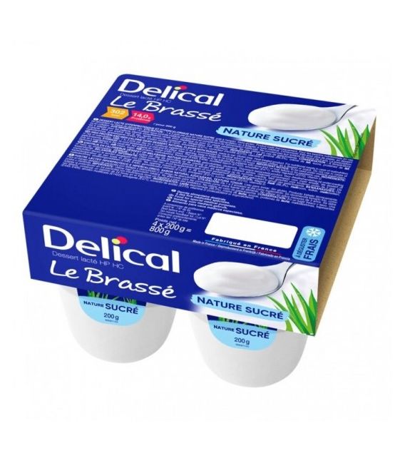 Délical Brassé Nature Sucré 4x200 Grammes