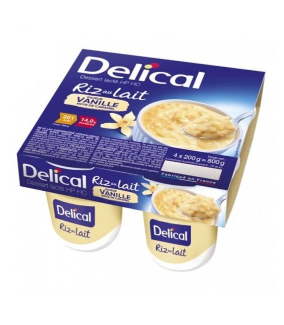 Délical Riz au Lait Vanille 4x200 Grammes