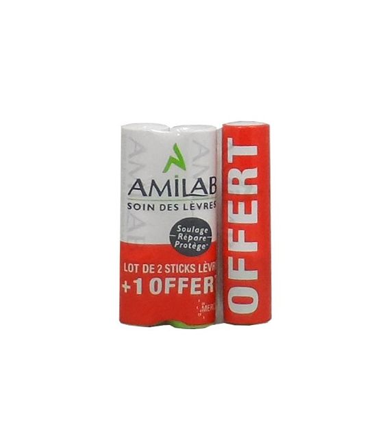 Amilab Stick Lèvres 2+1 offert