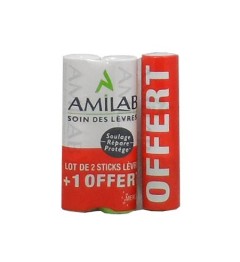 Amilab Stick Lèvres 2+1 offert