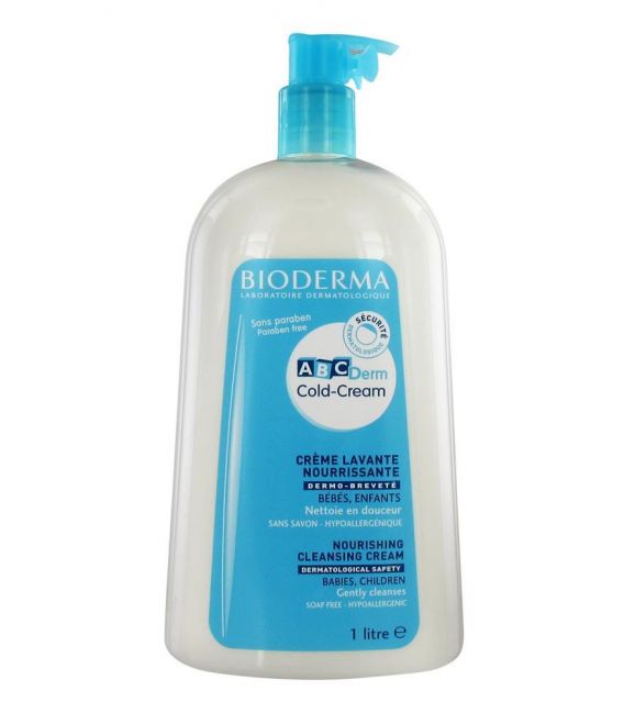 Bioderma ABCDerm Cold Cream Crème Lavante Nourrissante 1Litre