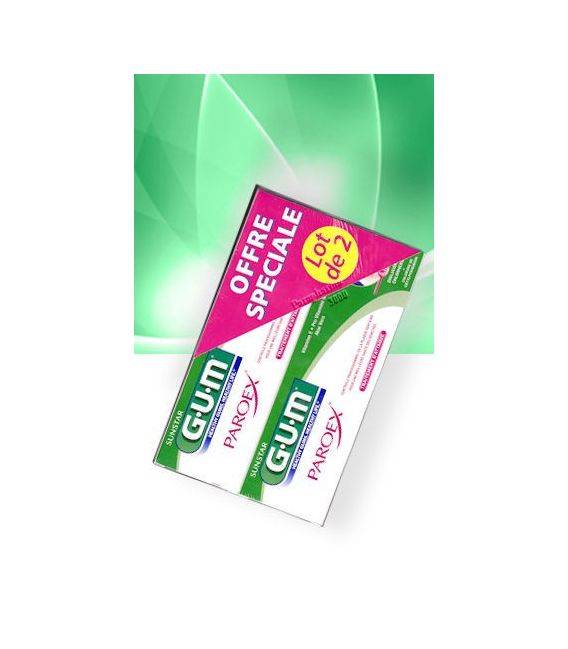 GUM Dentifrice Gel Paroex 2x75ml pas cher