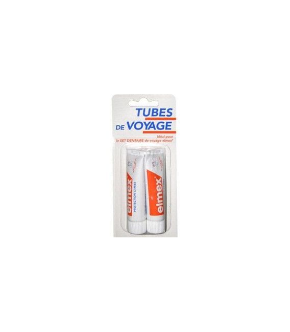 Elmex Dentifrice 2 Tubes de Voyage pas cher