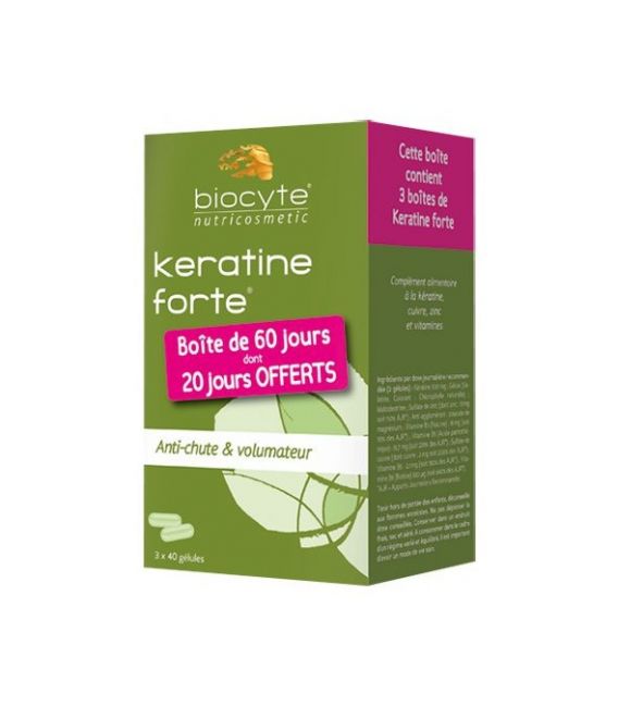 Biocyte Keratine Forte 1000Mg 120 Gélules pas cher