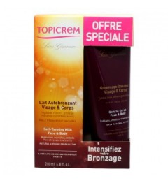 Topicrem Glamours Coffret Lait Autobronzant et Gommage Offert