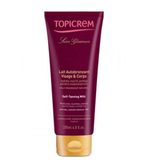 Topicrem Glamours Lait Autobronzant Visage et Corps 200Ml