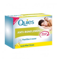 Quies Anti-Ronflement Pastilles à Sucer Miel Citron 12 Pastilles