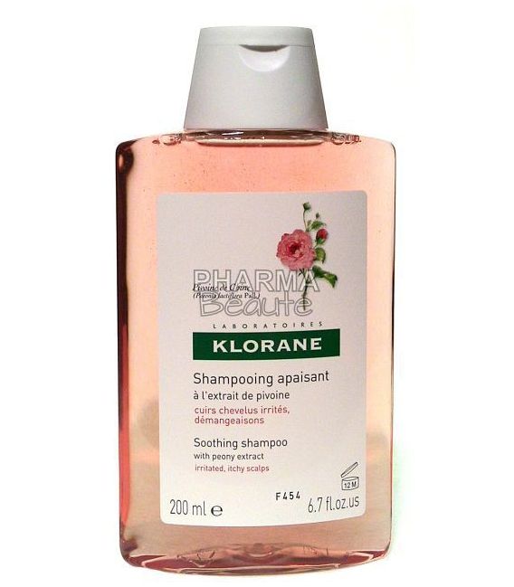 Shampoing Klorane Apaisant à l'Extrait de Pivoine 200ml pas cher