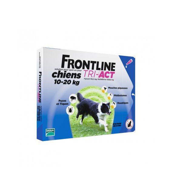 Frontline Tri Act Chiens M 10 à 20Kg 6 Pipettes